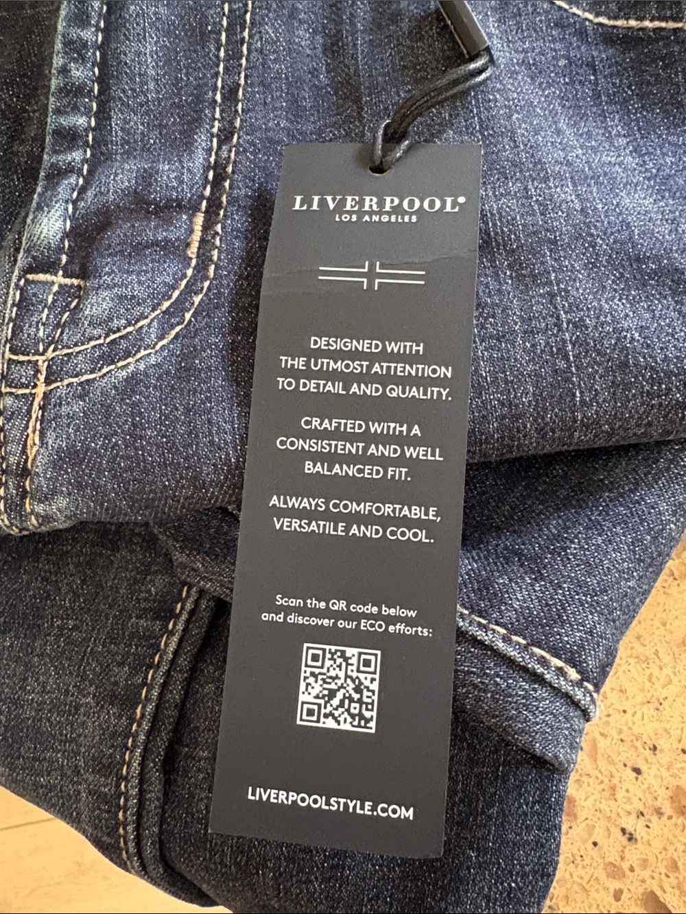 Liverpool Men's Straight Jeans 33 x 30 - new with tags - Picture 5 of 6